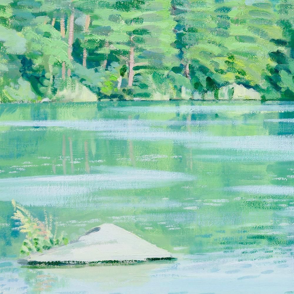 「真作」石川信「セーヌ岸」風景画　油彩画　額装　サイン有り　F4号 真作」石川信「セーヌ岸」風景画 油彩画 額装 サイン有り F4号