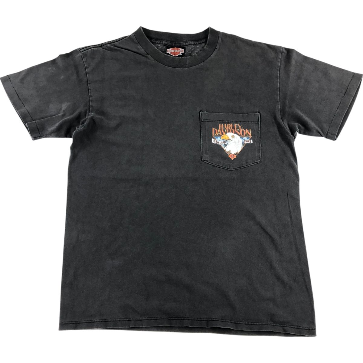 90s HARLEY DAVIDSON Tシャツ イーグル 1998ヴィンテージ Vintage 1998 Singapore Burning Eagle Harley Davidson T Shirt Sz L