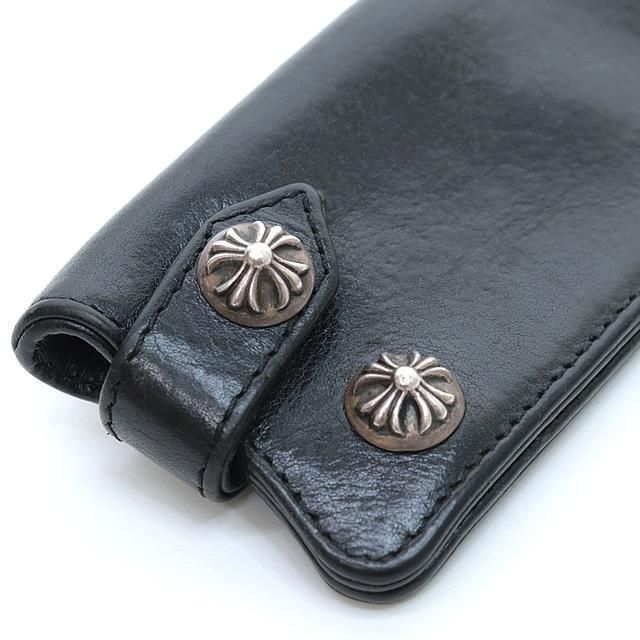 【1円~】クロムハーツ CHROME HEARTS クロスボタン ダガージップ レースアップ レザー レディース ベスト ジレ ブラック系 L's S CHROME HEARTS クロムハーツ WAVE WALLET CROSS BUTTON ウェーブ