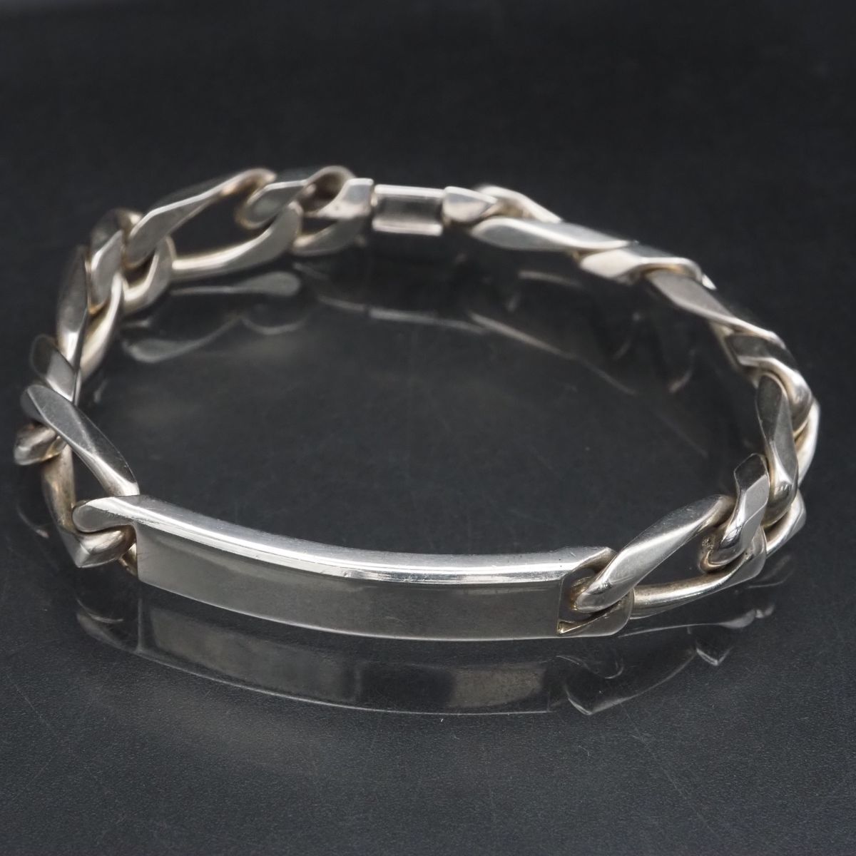 F174 MECAN SILVER800 ホールマーク刻印 ブレスレット プレート