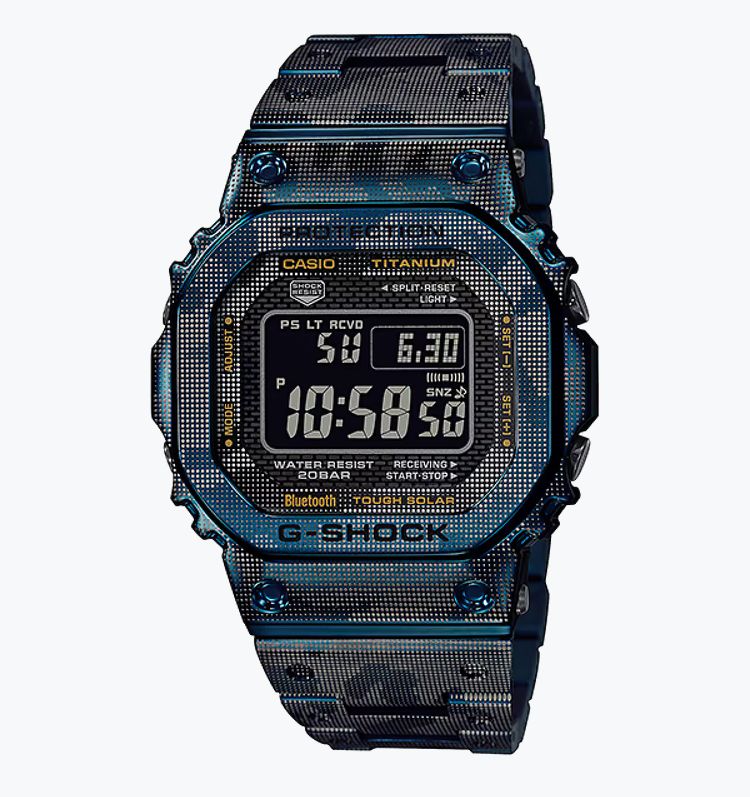 G-SHOCK GMW-B5000TCF-2JR フルメタル カモフラージュ gショック 青迷彩 