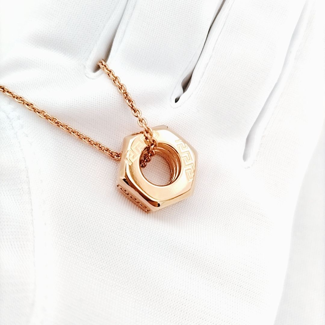 s*n様 ヴェルサーチ ネックレス ナット&ボルト グレカ ゴールド色 中古 正 中古・古着通販】VERSACE (ヴェルサーチ) グレカネックレス