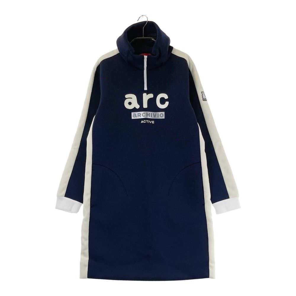 サイズ：38 ARCHIVIO アルチビオ  切替 ハーフジップ長袖ワンピース  ネイビー系 [240101418168] ゴルフウェア レディース ストスト archivio ARCHIVIO アルチビオ 切替 ハーフジップ長袖ワンピース