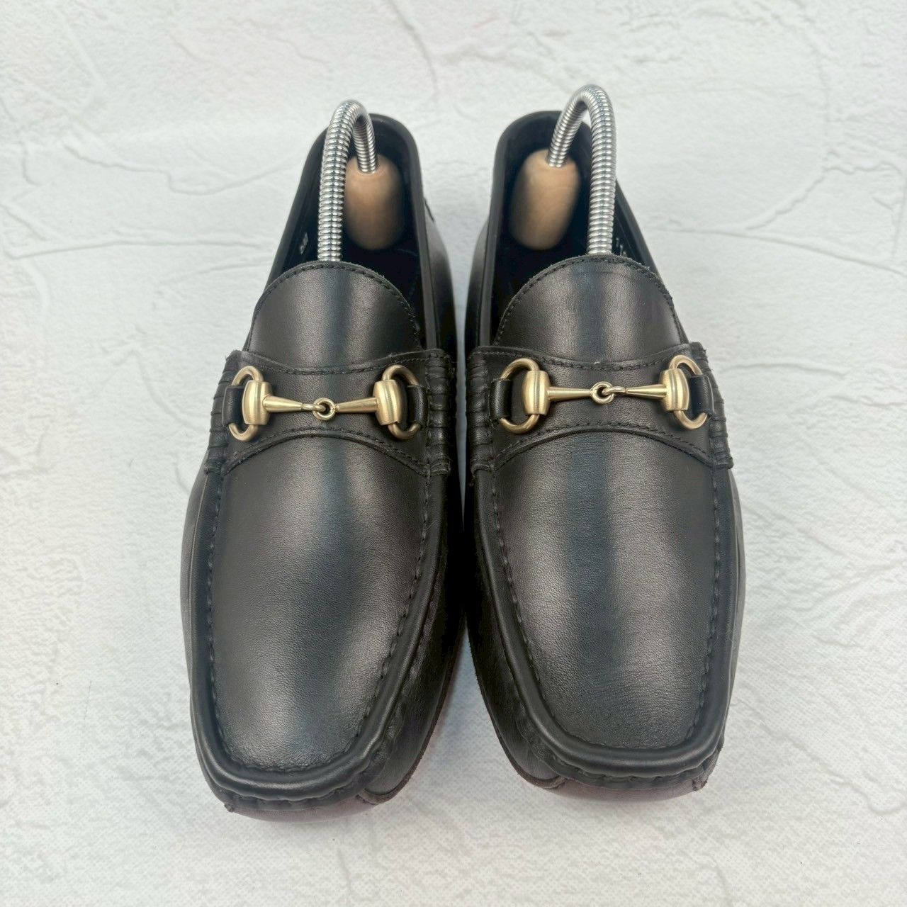 良品】GUCCI グッチ オパンカーファー ドライビングシューズ 黒