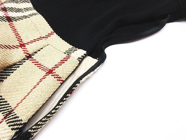 BURBERRY バーバリー　リブニット　ノバチェック　ドッキングワンピース 1241005004957_1.jpg