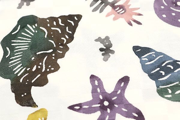 さら◆厳選◆珍品◆能面柄◆京紅型◆九寸名古屋帯◆長尺◆377.5㎝ ona4211 江戸紅型 九寸 名古屋帯 老舗問屋別注品 2～3週間で発送