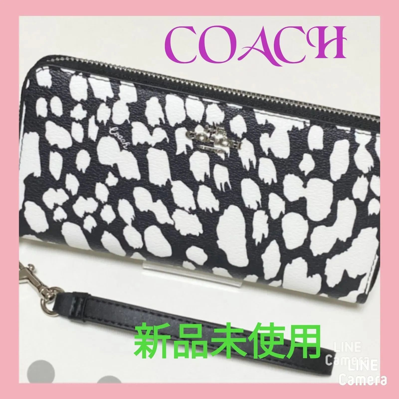 COACH コーチ 長財布 スポッティド アニマル ラウンドファスナーCC473