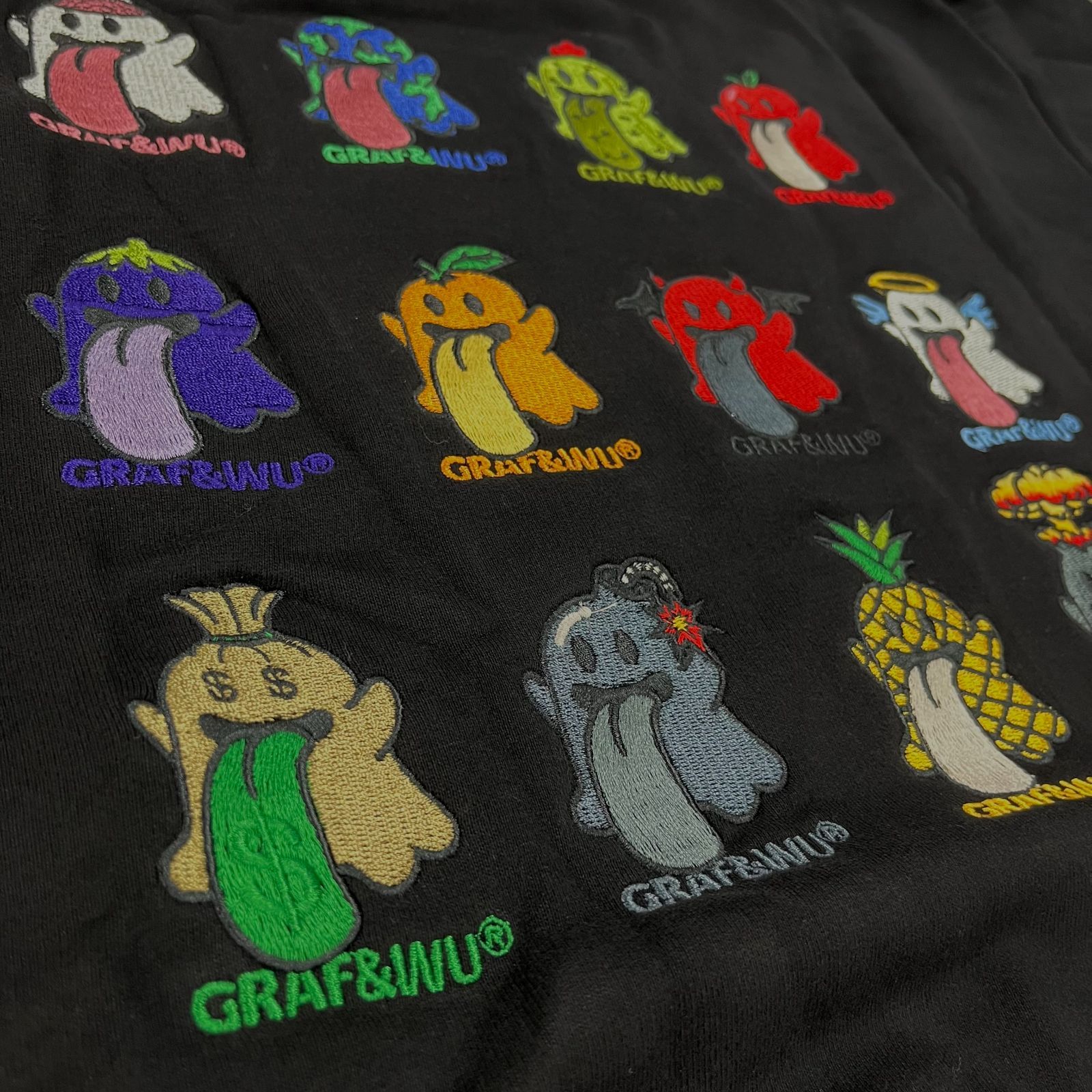新品未使用GRAF&WUバック12ベロ刺繍スエットクルー裏起毛レアアイテム-L 新品未使用GRAF&WUバック12ベロ刺繍スエットクルー裏起毛レア