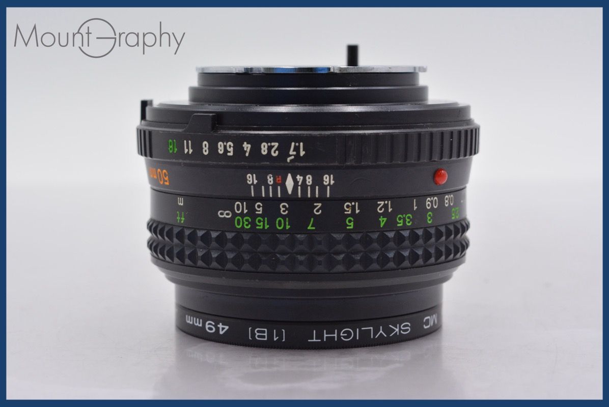 ★極上美品★ ミノルタ MINOLTA MD ROKKOR 50mm F1.7 前後キャップ&レンズフィルター付 ★完動★同梱可 #am917 ☆極上美品☆ ミノルタ MINOLTA MD ROKKOR 50mm F1.7 前後キャップ