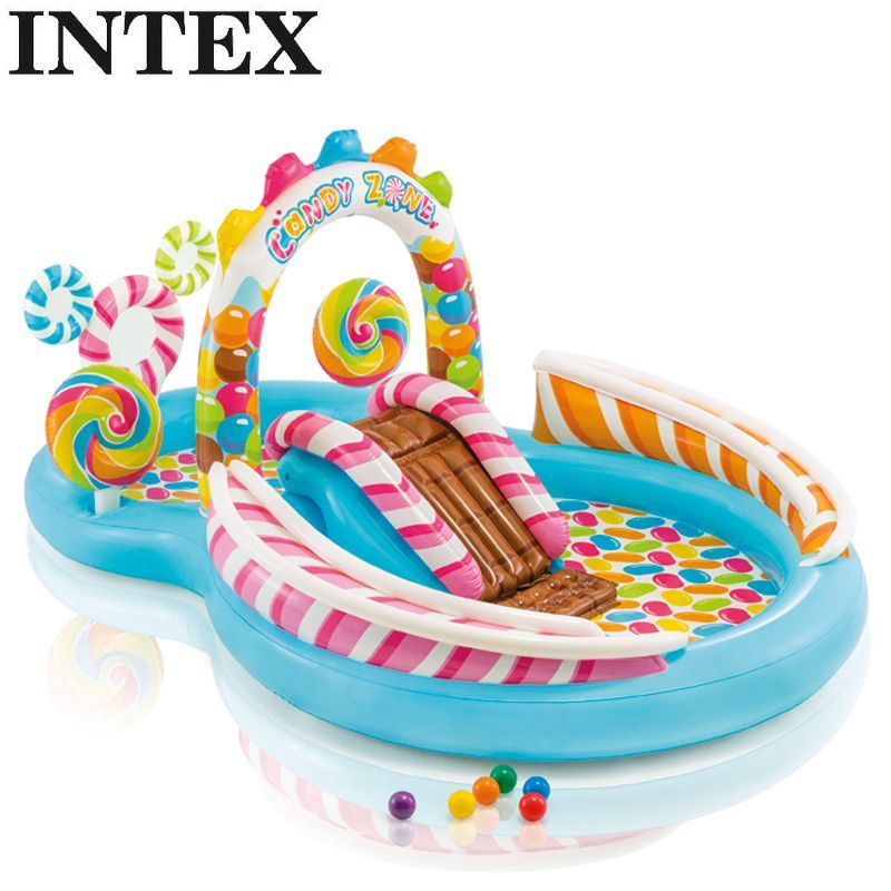 INTEX(インテックス) プール すべり台付 キャンディゾーン プレイセンター 295cm×191cm×130cm 57149NP 新品 送料込 即発送【サードウェイブ ゴルフ＆スポーツ メルカリShops店】