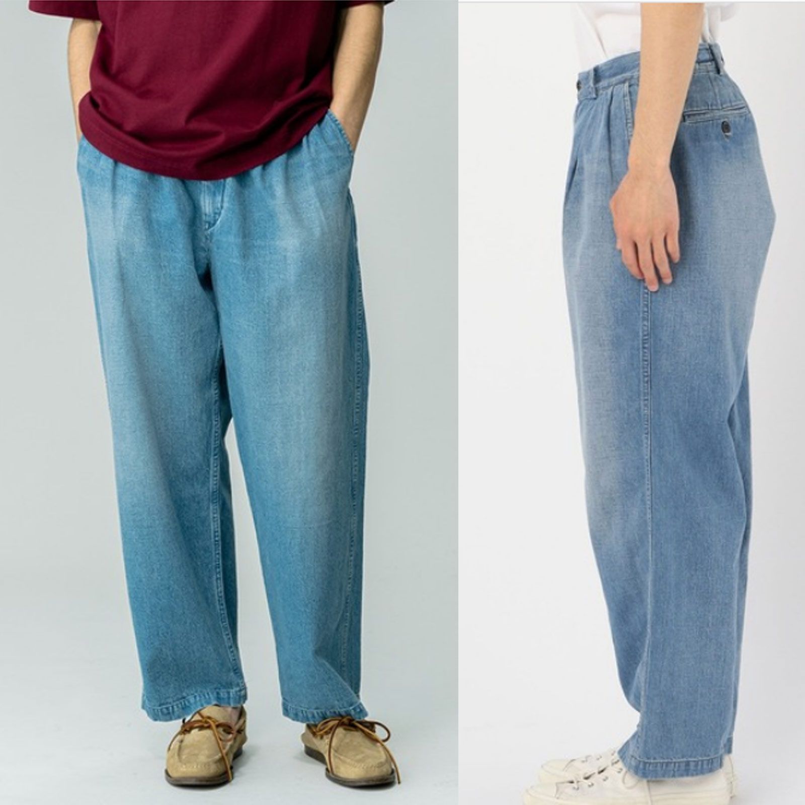 orslowオアスロウ□美品 21年 TWO TUCK DENIM WIDE TROUSERS 2 YEAR WASH 日本製 2タック デニム  ワイド トラウザーズ ユーズドウォッシュ パンツ S 1 UNISEX 定価28600 - メルカリ