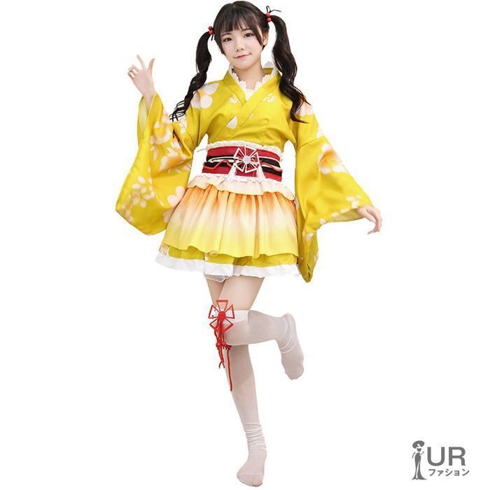 浴衣 ロリータ 和服 着物 コスプレ 衣装 簡易 ハロウィン