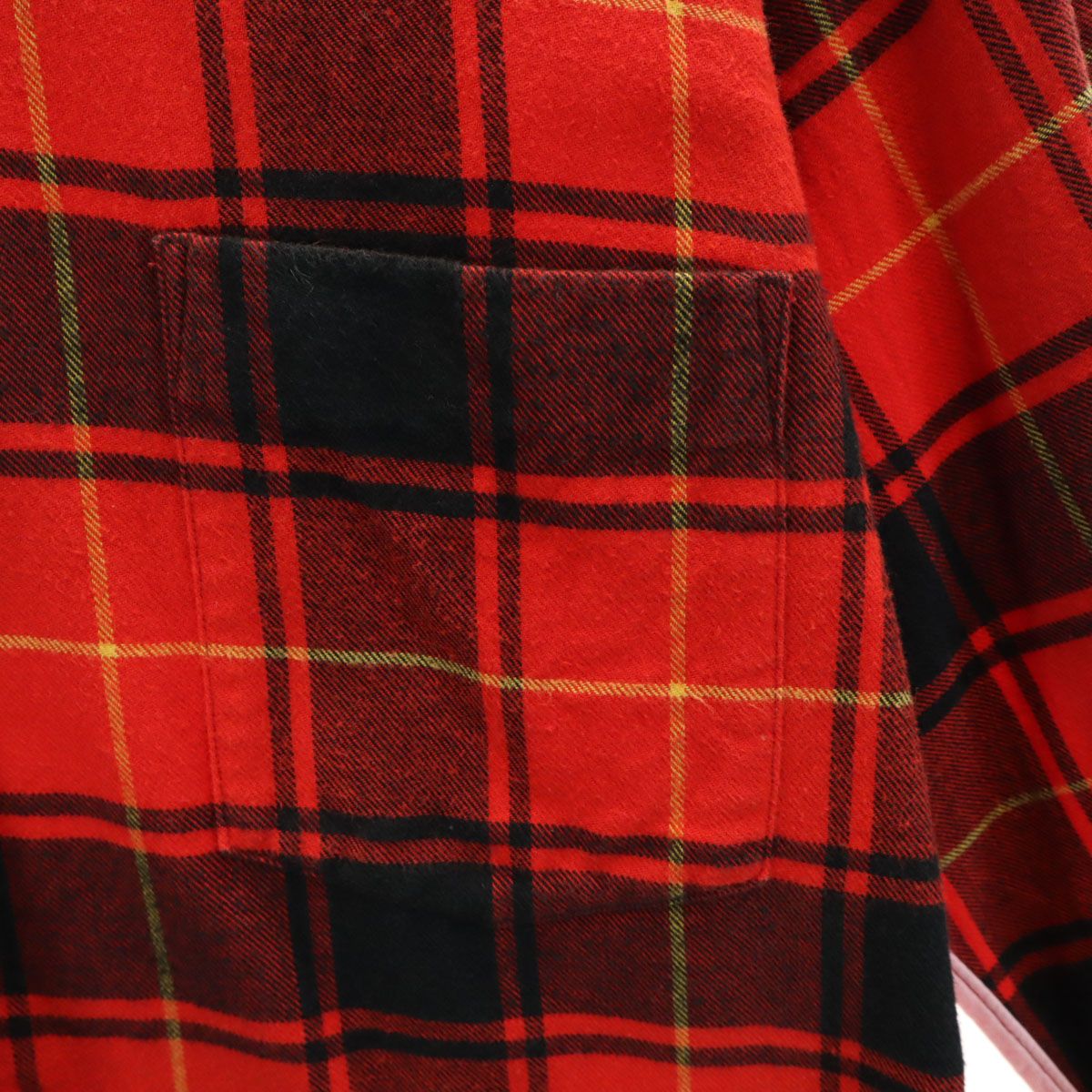 【とても美品】XSサイズ COMME des GARÇONS 長袖ネルシャツ 希少 コムデギャルソンオム 長袖チェックシャツ ネイビー