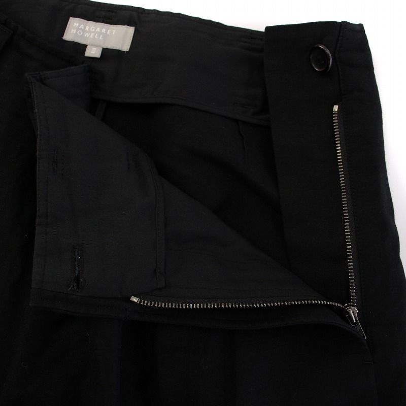 マーガレットハウエル⭐️コットン・リネン パンツ⭐️ブラック