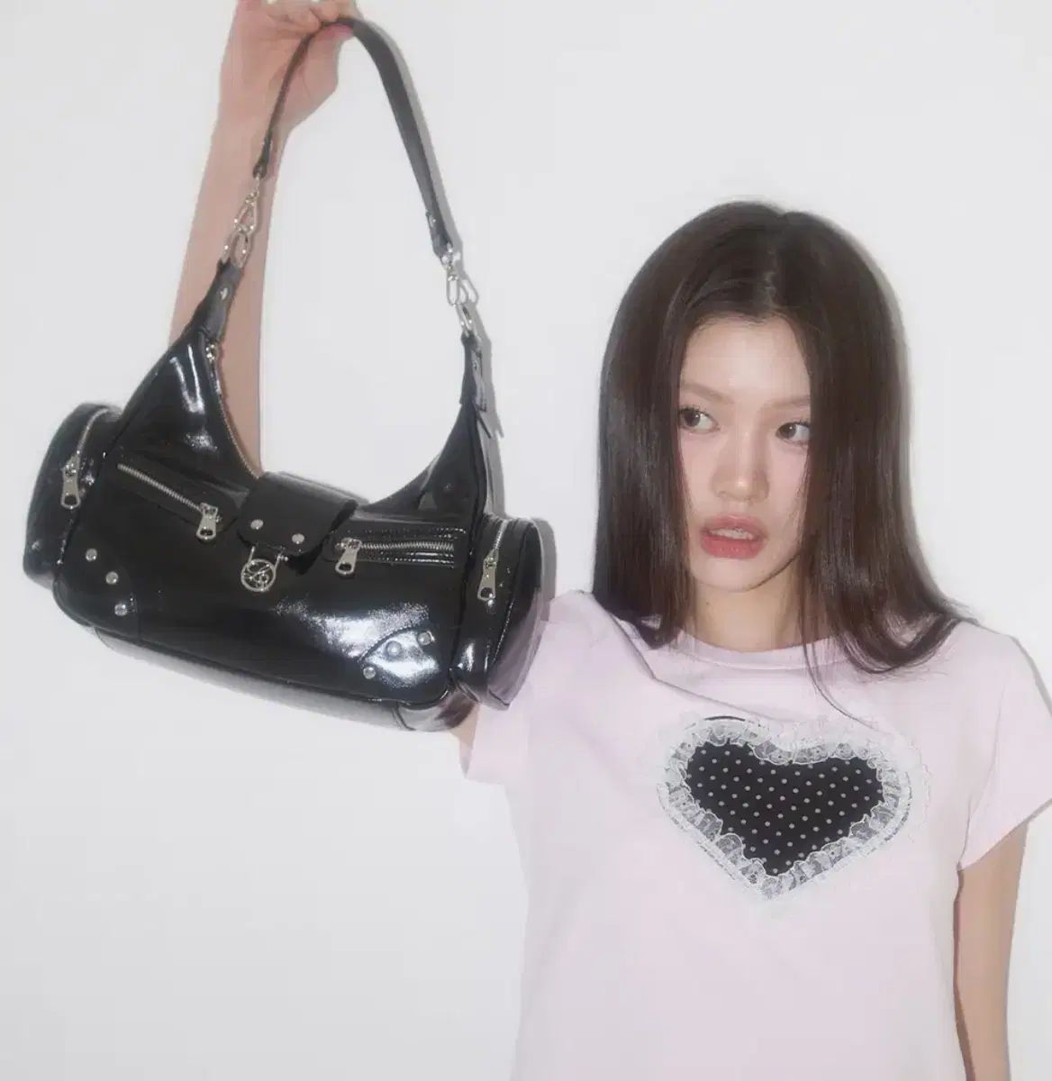 ILLIGO ■ Ruby Stud Shoulder Bag ショルダーバッグ MUSINSA | ILLIGO Ruby Stud Shoulder Bag Pink