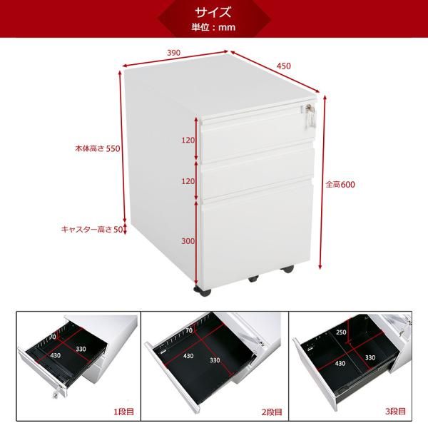 デスクキャビネット 1年保証