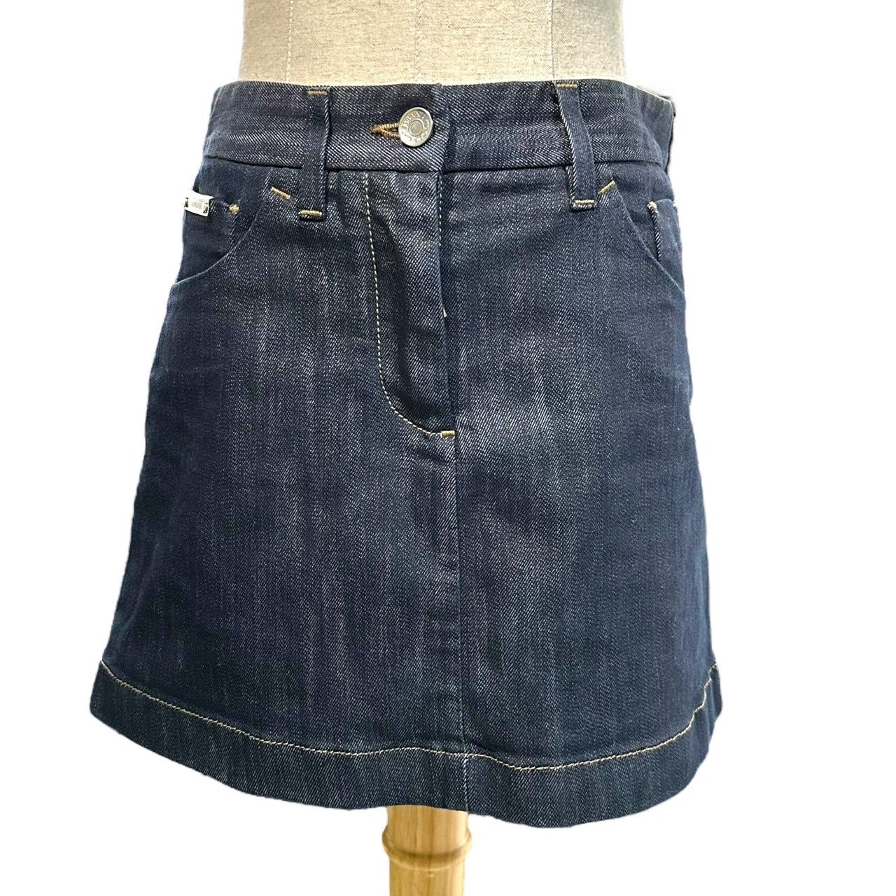 DOLCE&GABBANA(ドルチェ&ガッバーナドルガバ) Back Plate Denim Mini