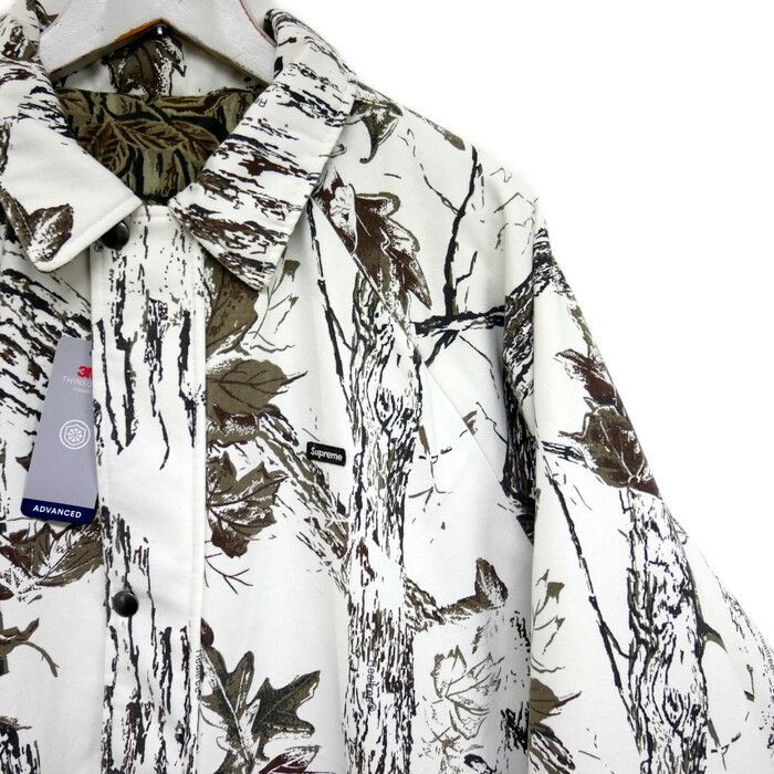 Supreme 国内正規 24SS RealTree Reversible Quilted Work Jacket リアルツリー  リバーシブルキルテッドワークジャケット 中綿 3M シンサレート Snow Camo スノーカモ 白 迷彩 XL