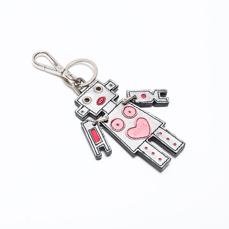 【入手困難】PRADA ロボット サフィアーノ　キーホルダー 大人気ギフト PRADA◇サフィアーノレザー ロボットキーホルダー