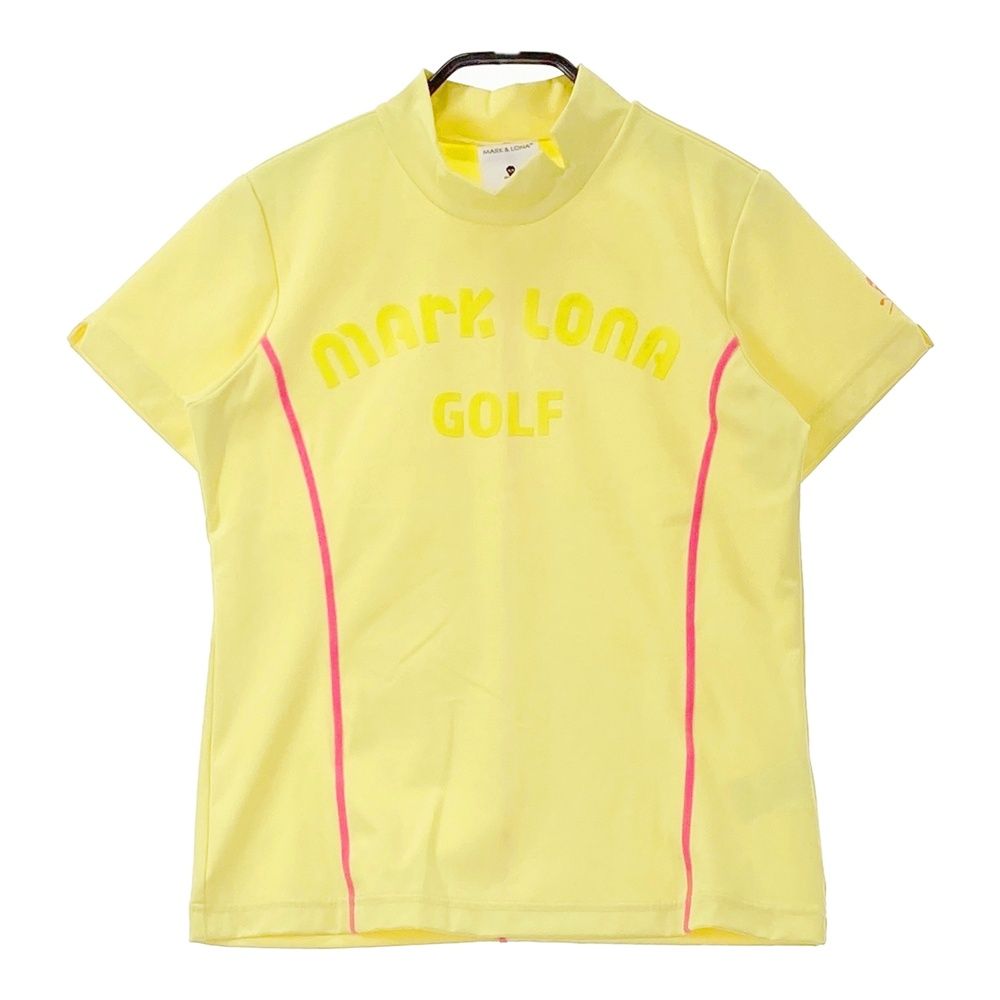 サイズ 36 MARK-LONA マークアンドロナ 半袖ハイネックTシャツ イエロー系 240101444797 ゴルフウェア レディース ストスト