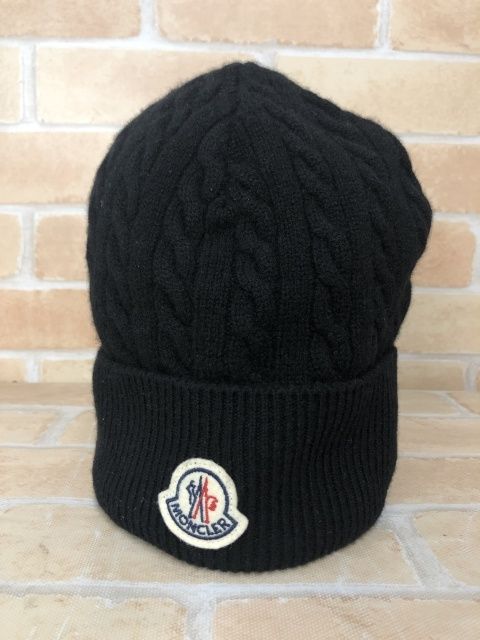 【中古】 MONCLER モンクレール Wool cashmere beanie ブラック UNI 111399860