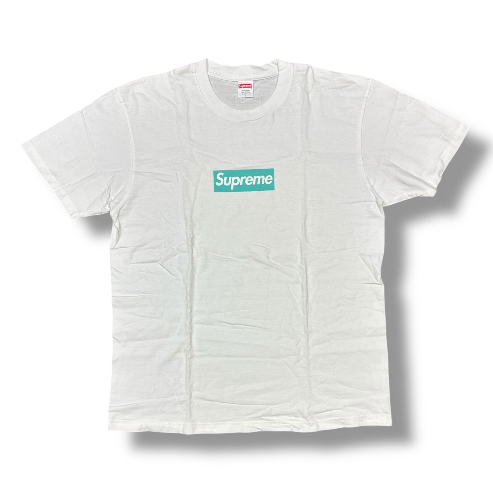 シュプリーム　ティファニー ボックスロゴ プリント半袖Tシャツ L Supreme × Tiffany & Co. 21AW ボックスロゴTシャツ 半袖