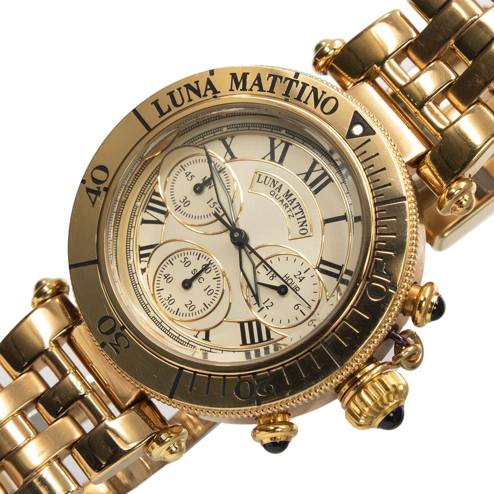 送料無料 ルナマティーノ 腕時計 クォーツ メンズ RMZ-5700-C 黄色