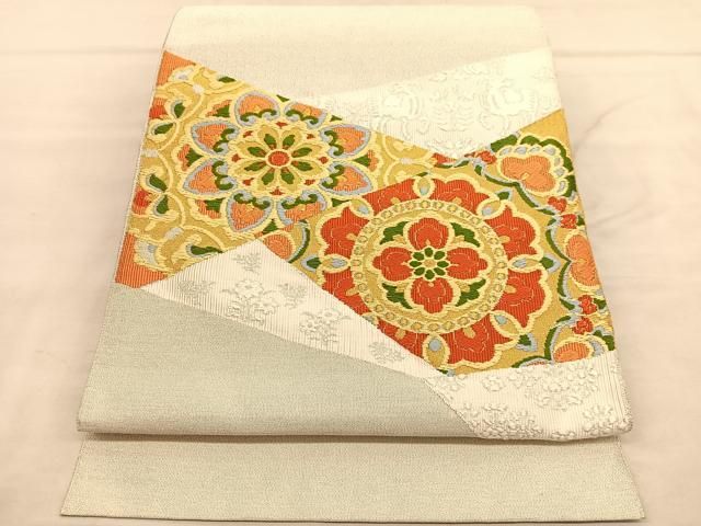 平和屋着物○アンティーク 大正ロマン 本場筑前博多織 全通柄九寸名古屋