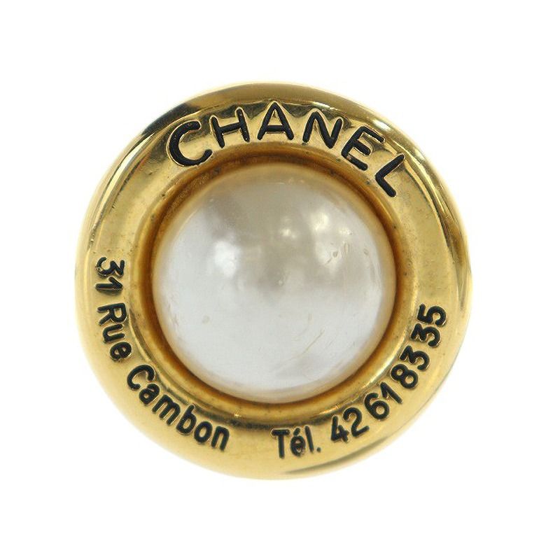 CHANEL パール付きピアス シャネル CHANEL イヤリング アクセサリー 片方のみ クリップ式