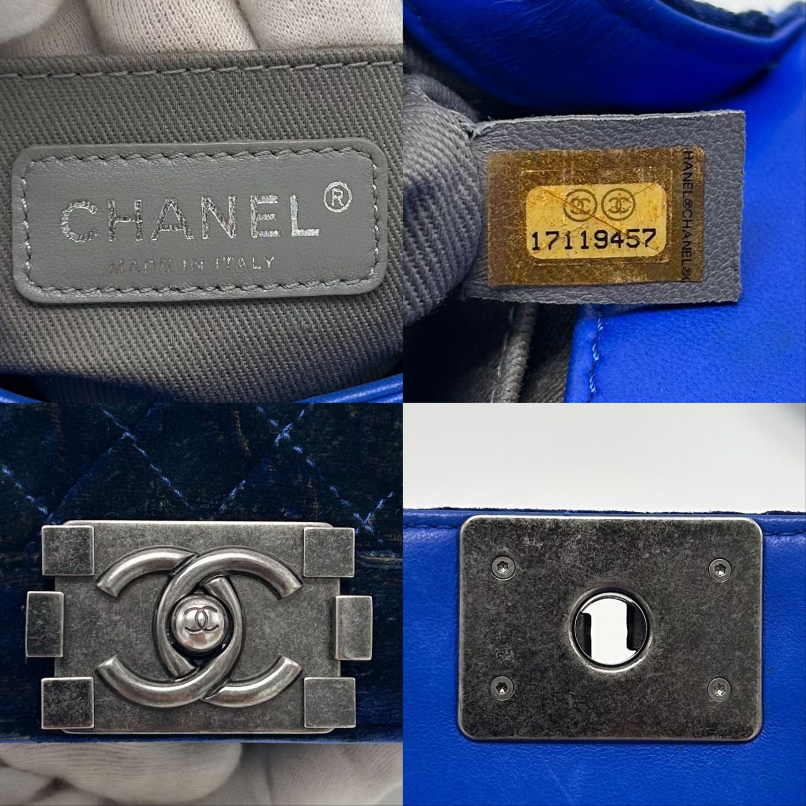 CHANEL ボーイシャネル 20 スモール ベロア チェーンショルダー