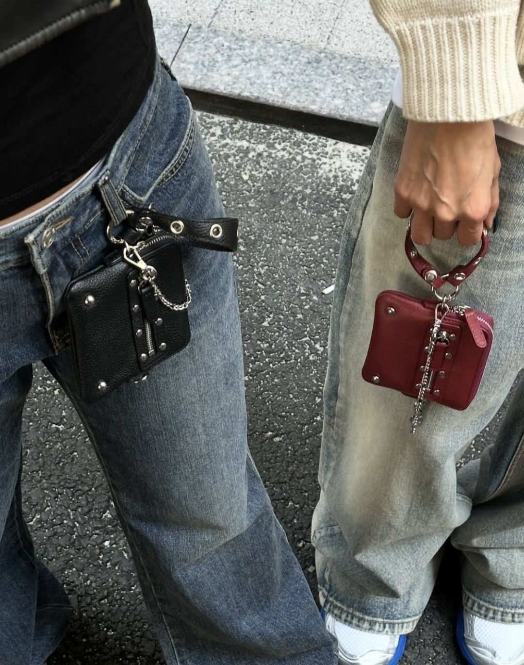 DEINET STUD CROSS CHAIN WALLET IN ディニット