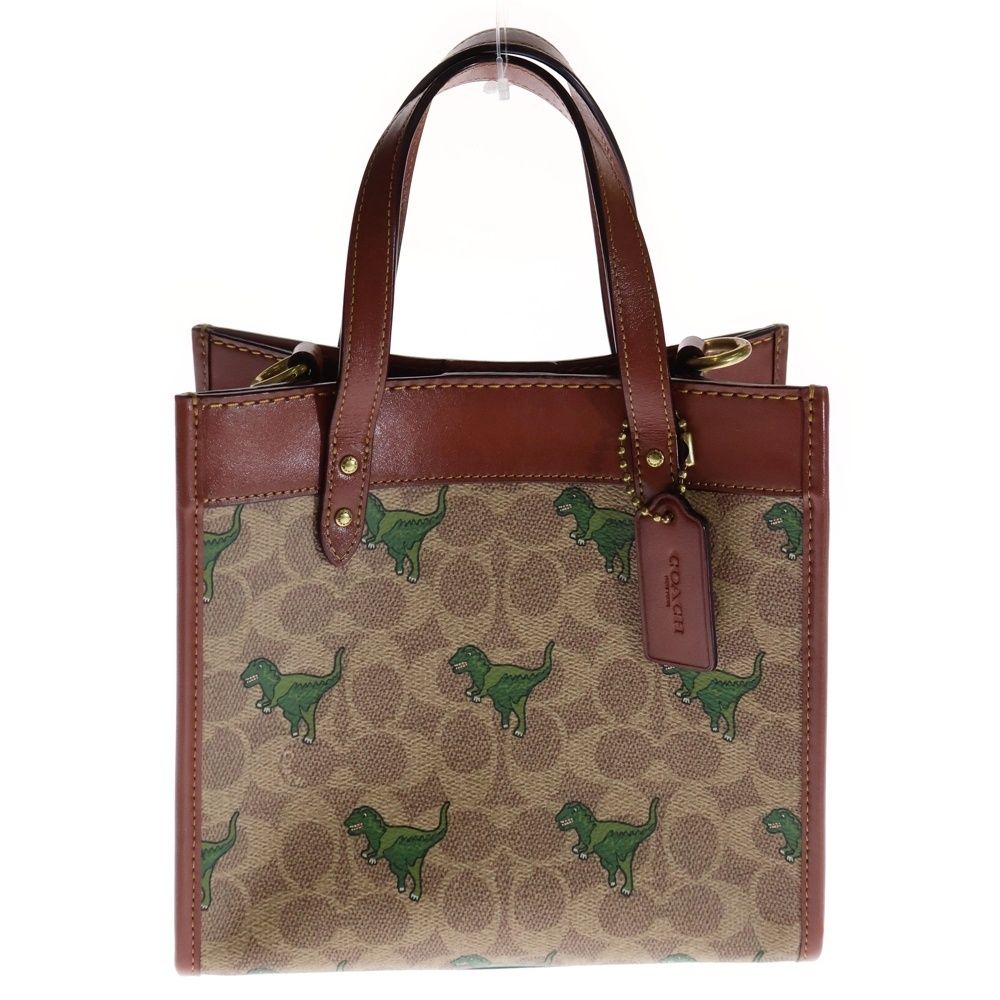 ☆新品同様☆coach☆コーチ☆ハンドバッグ☆ショルダーバッグ COACH (コーチ) フィールドトート22 レキシープリント 2WAY