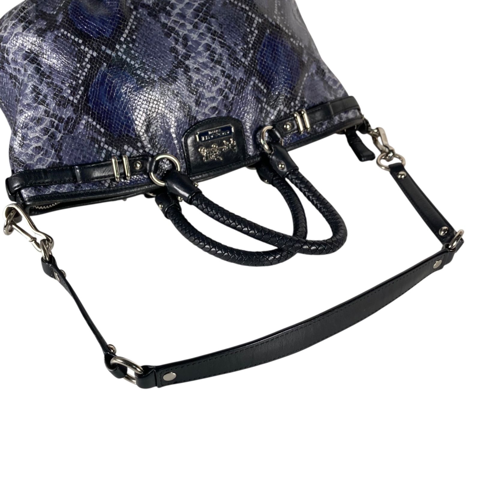 m96 COACH コーチ クロコ型押し ハンドバッグ ショルダーバッグ 2way 