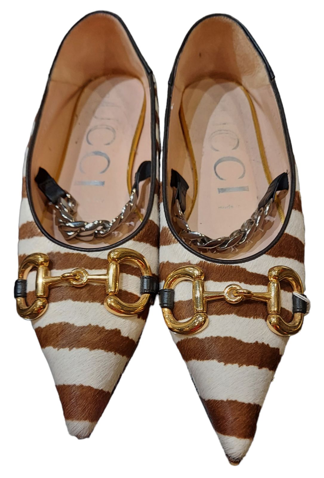 GUCCI グッチ ホースビット ローファーパンプス ハラコ 1e2 【イタリア製】GUCCI グッチ ハラコ ゼブラ柄 ホースビット