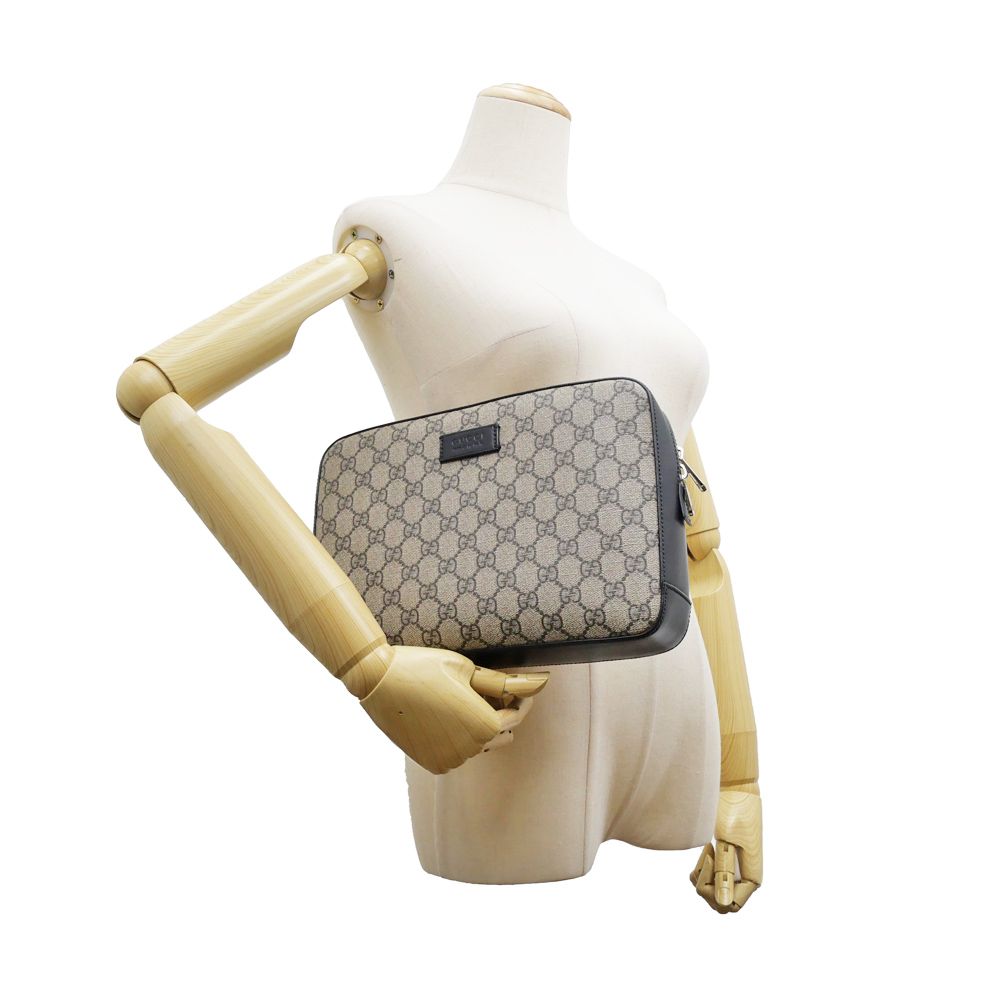 名東】【GUCCI】グッチ GGスプリーム セカンドバッグ クラッチ