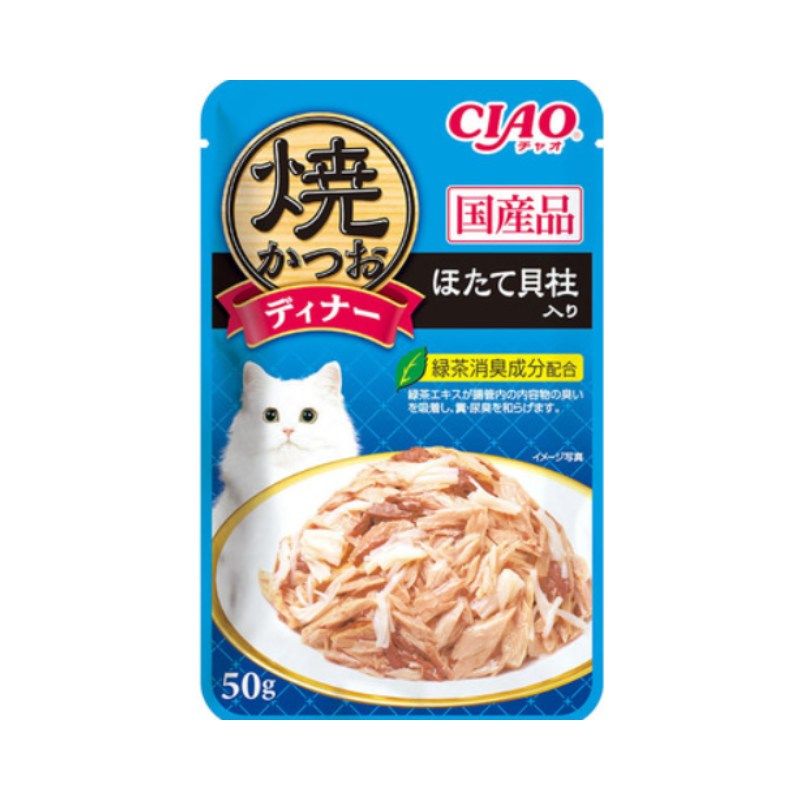 CIAO チャオ 焼ディナー 焼かつお ほたて貝柱入り 50g 96袋セット
