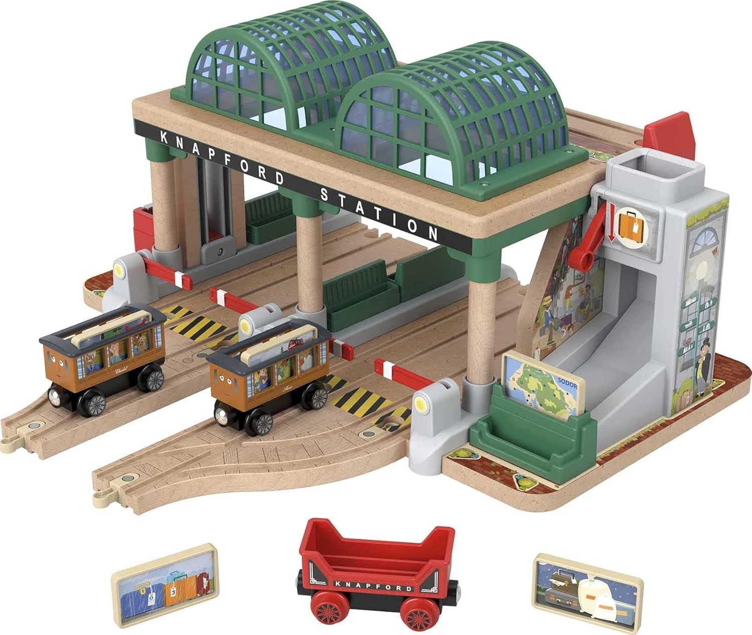 きかんしゃトーマス 木製レールシリーズ(Thomas) アニーとクララベルのナップフォードステーション 【3才~】 HBJ82