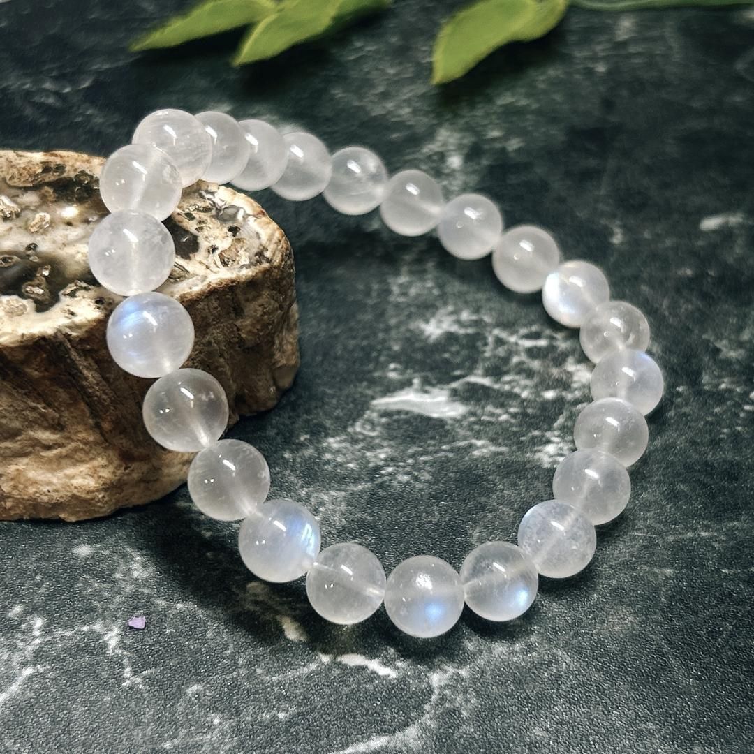 E13896 AAAレインボームーンストーン 8㎜ ホワイトラブラドライト ブレスレット moonstone bracelet
