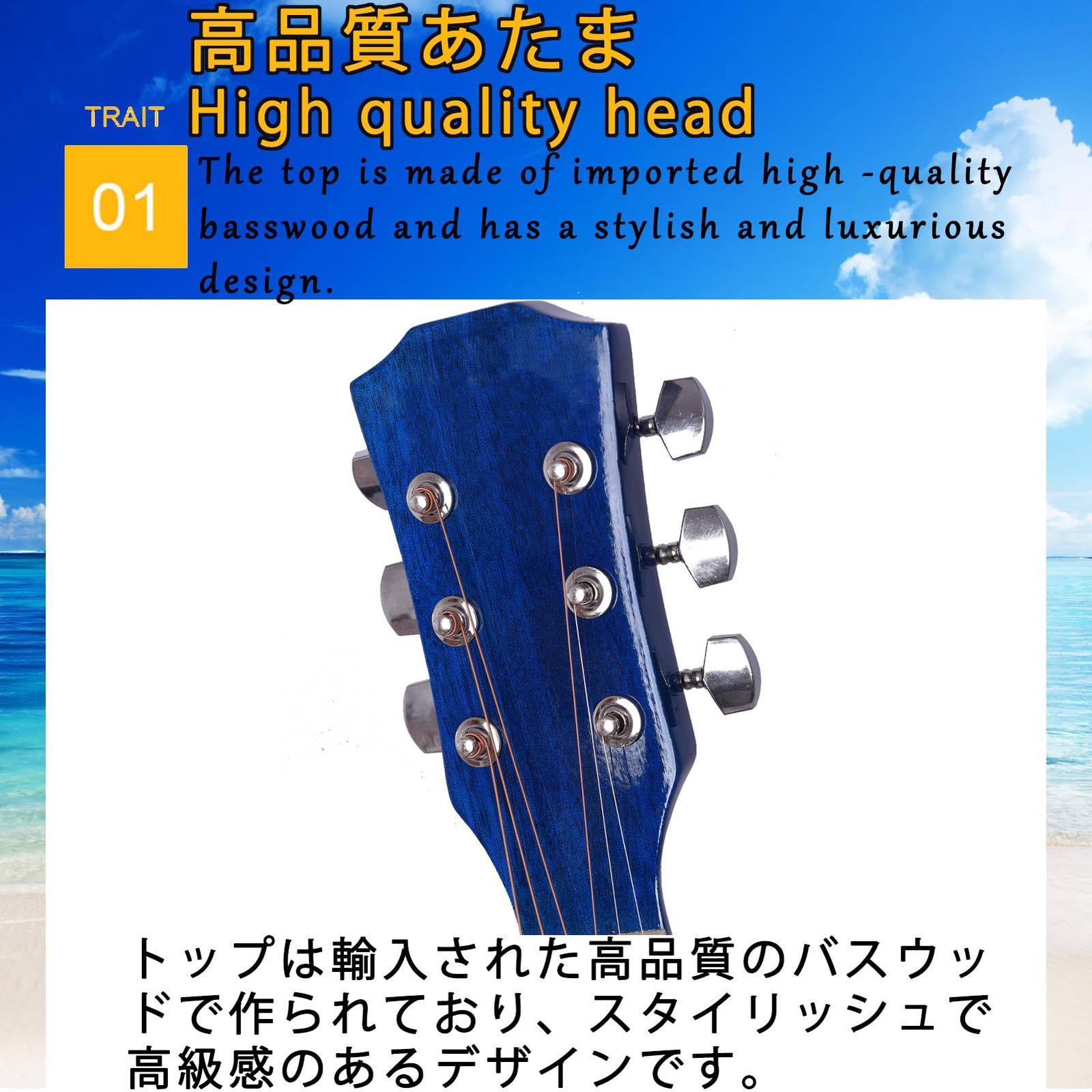 迅速発送 Aryari アコースティックギター 初心者セット 38インチ 22点セット ギター アコギ 初級入門練習 学生 子供 大人 初心者ギターセット クラシックギター チューナー ソフトケース カポ ピック等付属 ブルー IMPECCABLEHEALTHCARESERVICES_COM