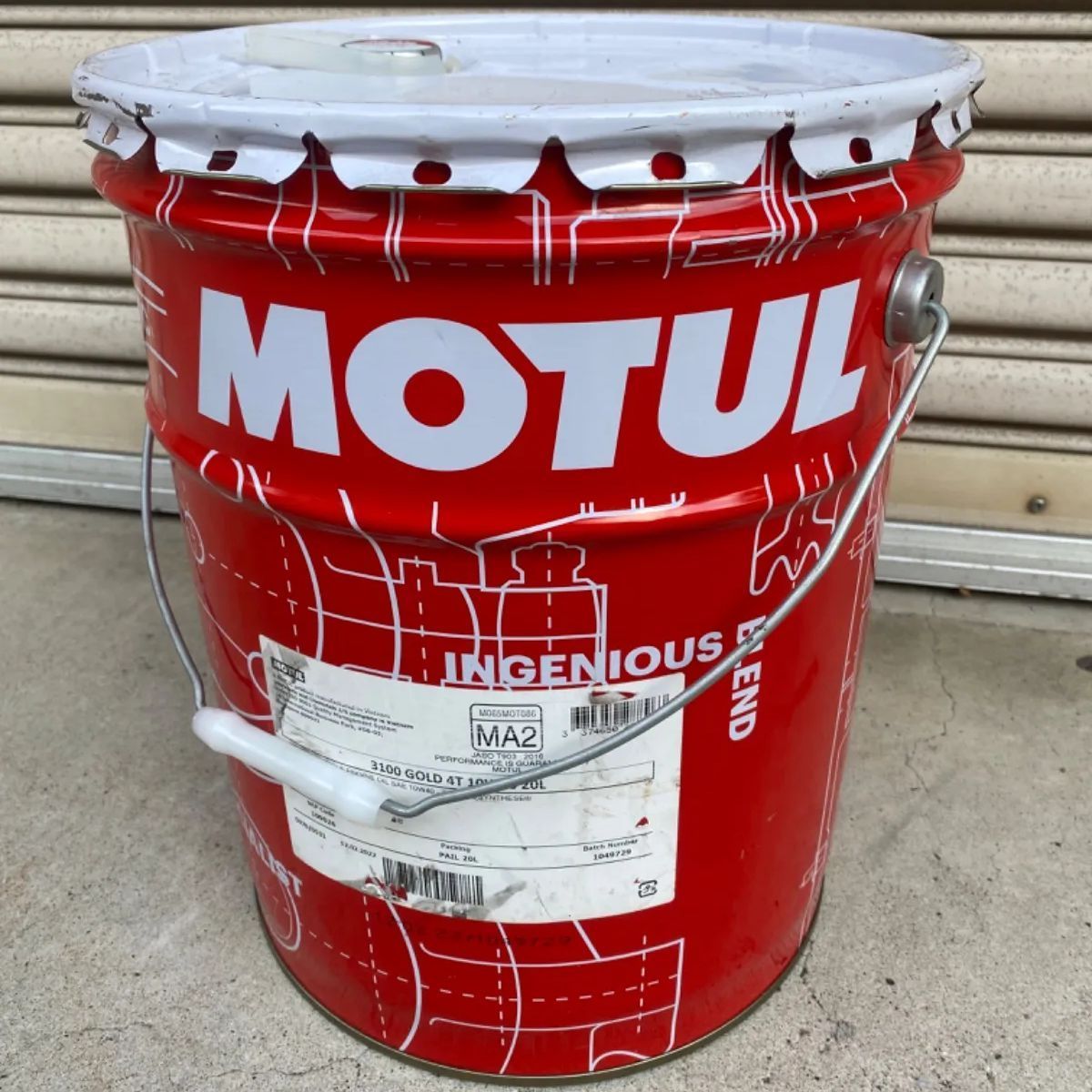 MOTULモチュールペール缶 空缶チェア 洗浄済 椅子 ペール缶椅子 送料込 - メルカリ