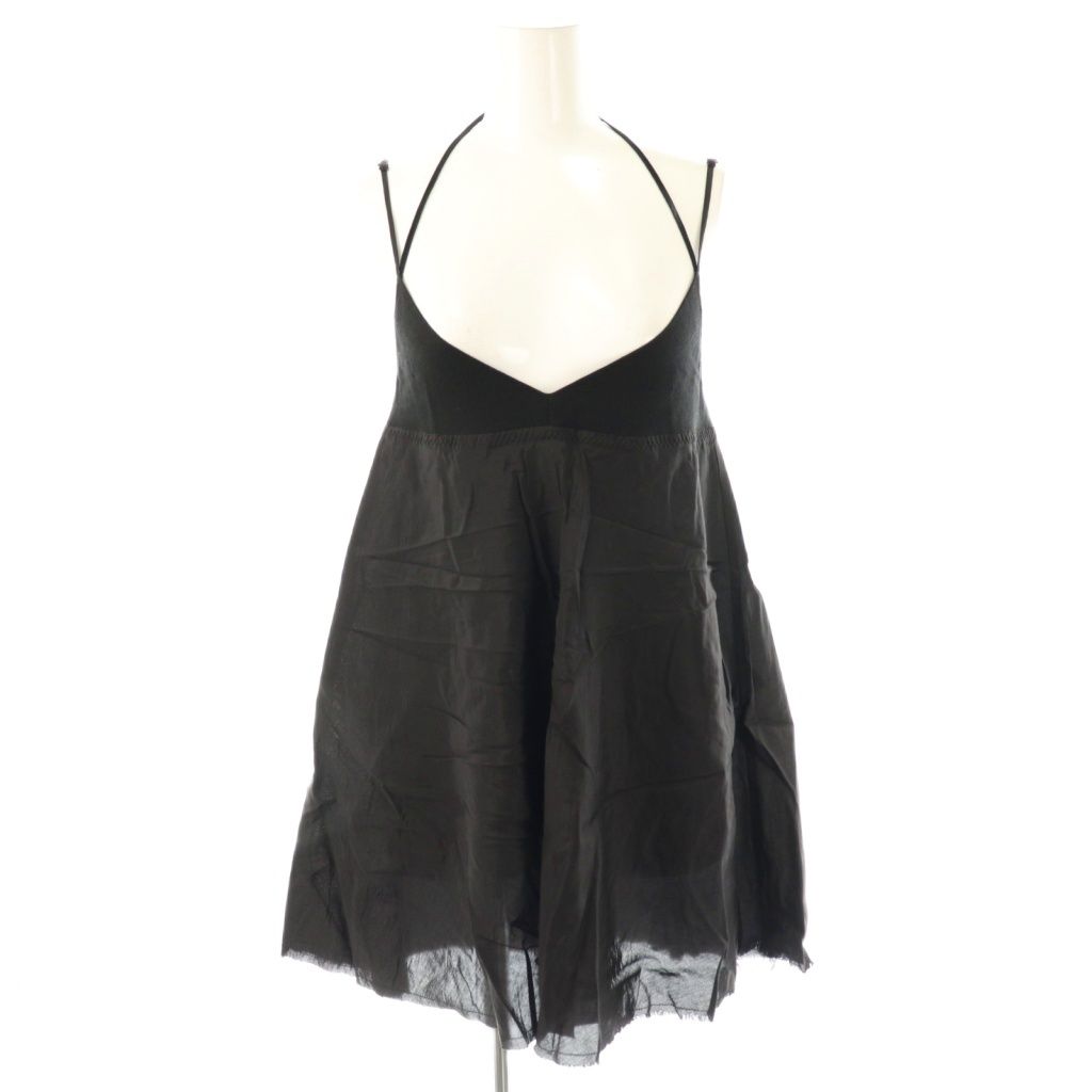 ルグランブルー L.G.B SLIP RIB DRESS キャミソールワンピース ミニ 0 ブラック RN5016 HK OS