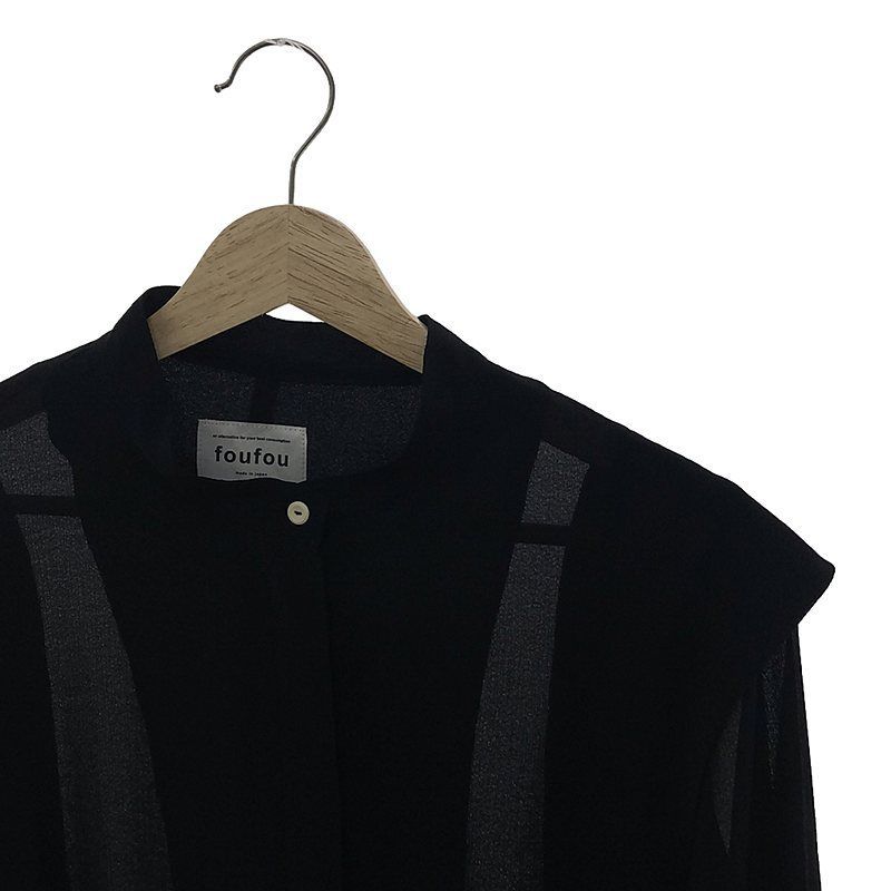 foufou / フーフー | sheer stand collar blouse シアースタンドカラーブラウス | F | ブラック | レディース foufou / フーフー | sheer stand collar blouse シアースタンドカラー