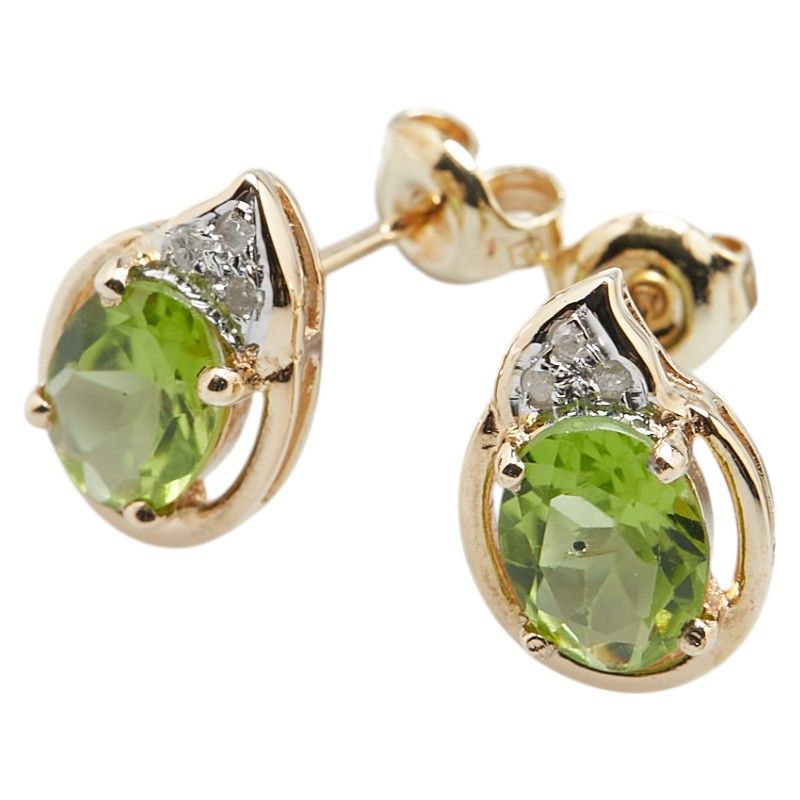 雫 モチーフ スタッド K14YG イエローゴールド レディース【1-0209039  