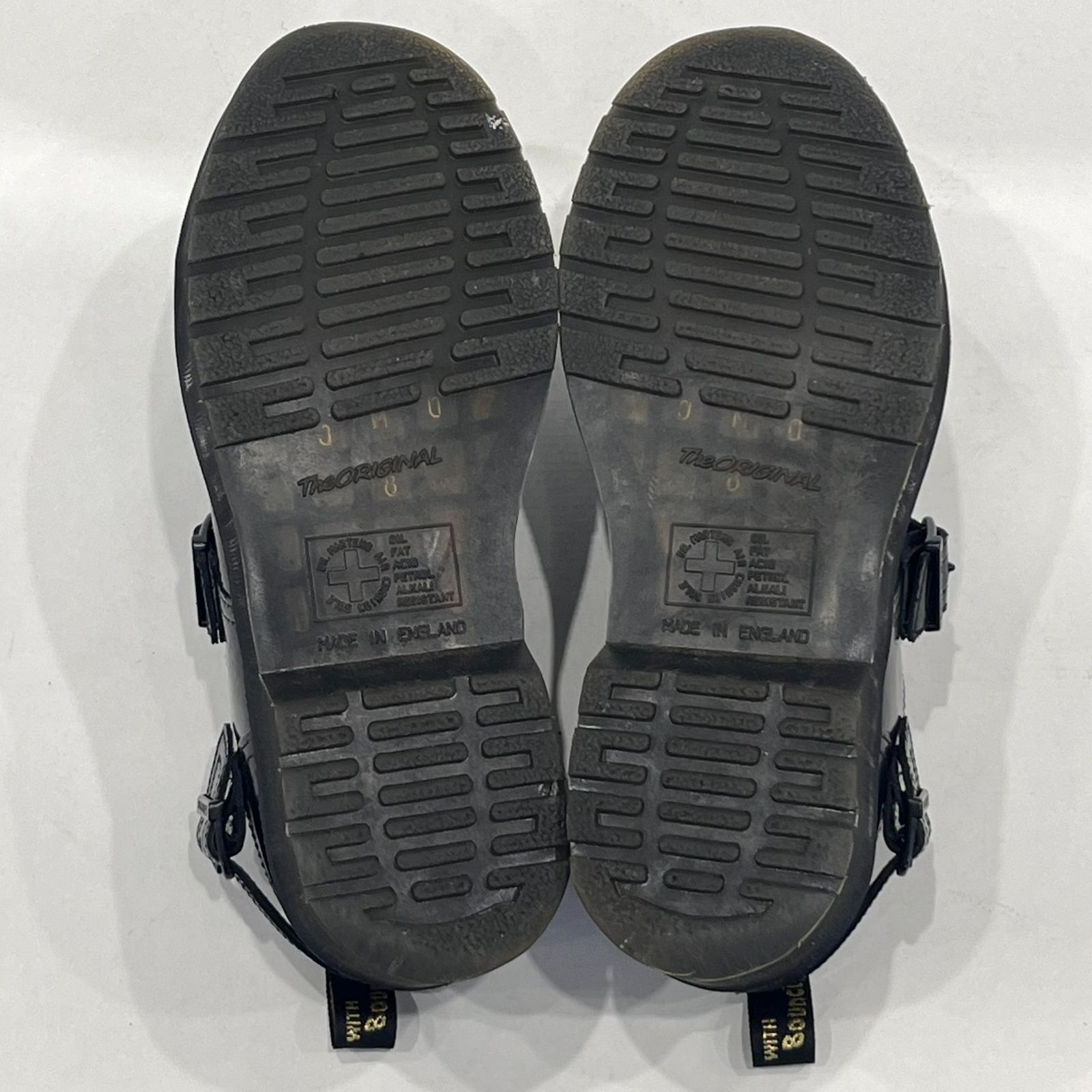 ドクターマーチン UK5 エナメル 中古 Dr.Martens VARLEY DB BKL 5ホール モンクストラップ