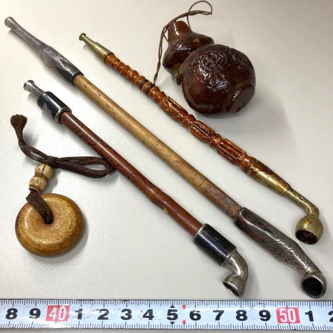 銀キセル 提げ物根付 129g 東Y5-1020