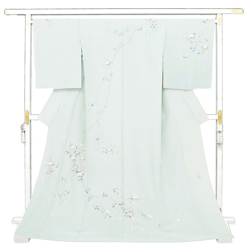 夏着物】紗紬 長尺 縦縞模様 普段着物 正絹 カジュアル 5KH27