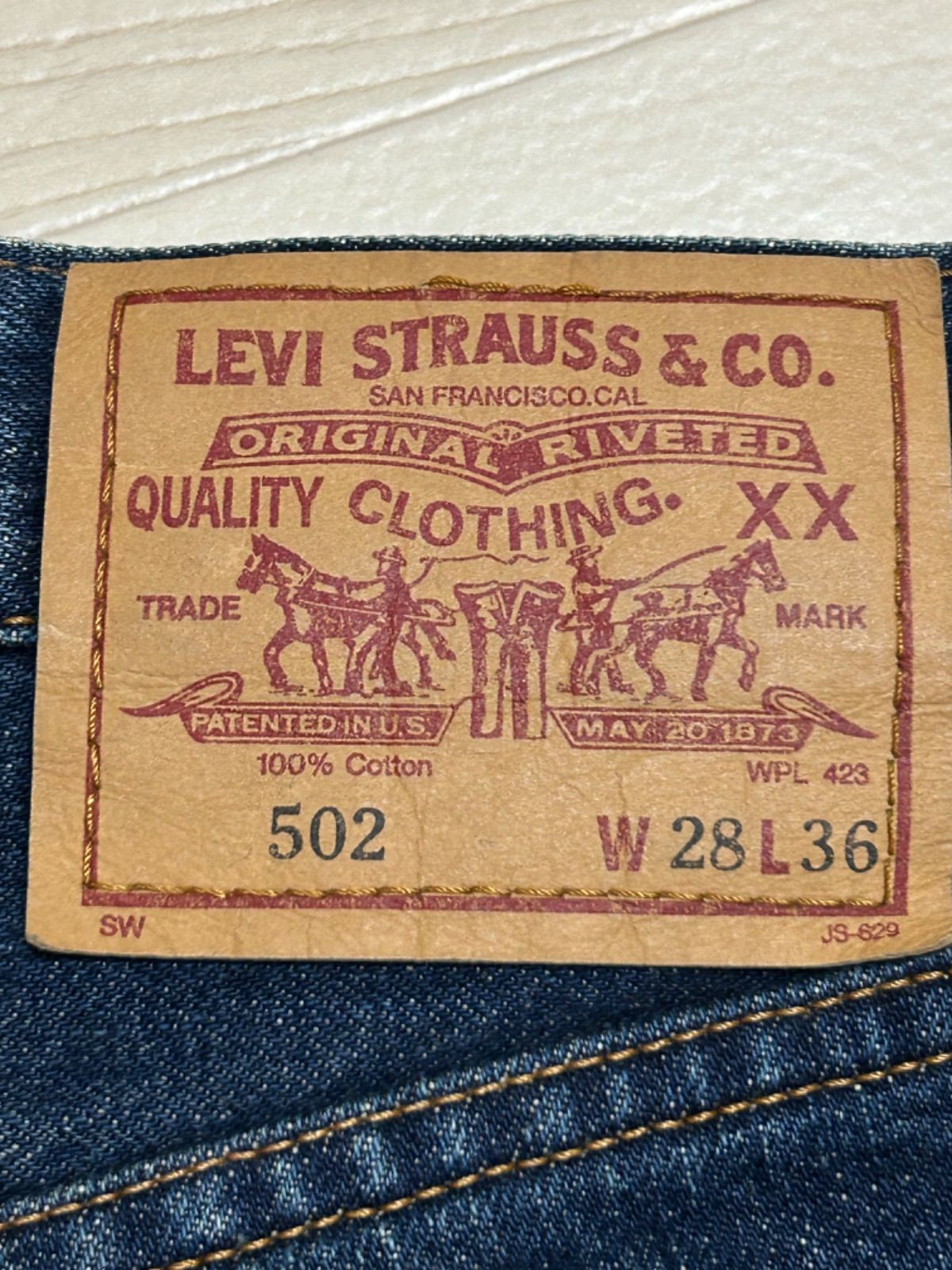 LEVI'Sリーバイス502XXのジーンズ 赤耳、ビッグE、タロンジップ