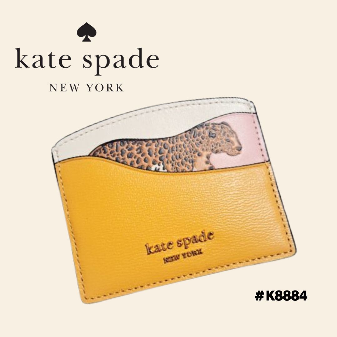 ケイトスペード♠︎新品 未使用 正規品 Kate Spade カードケース パスケース アニマル柄 小物 スリム レディース