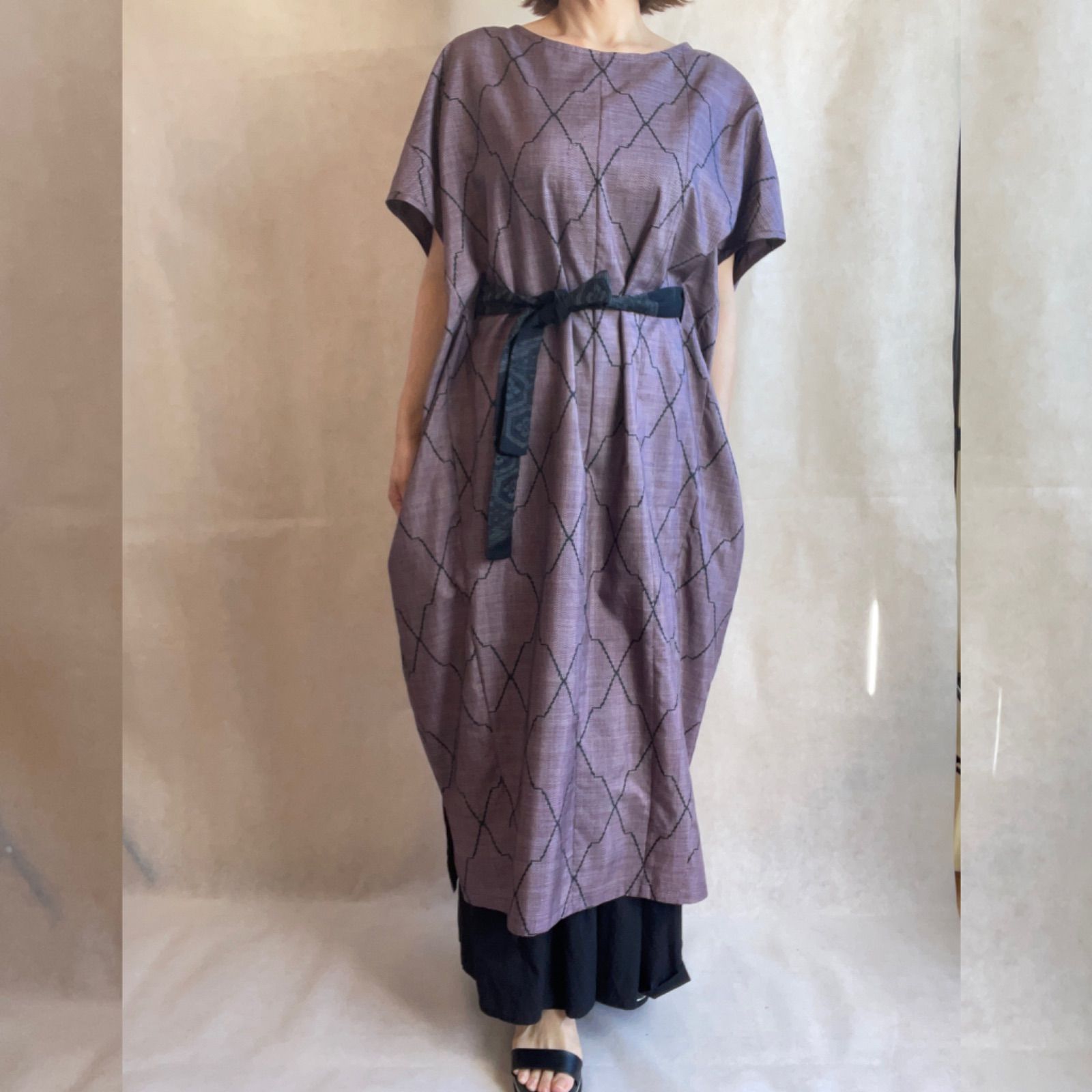 op-07) 着物 和服 ゆったり リメイク ドロップショルダー コクーン 