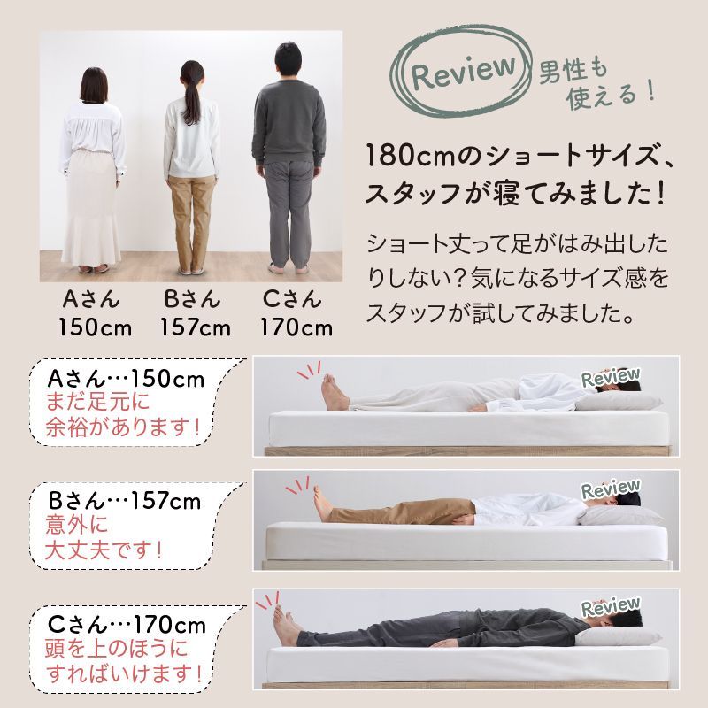 セミシングル ショート丈